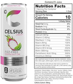CELSIUS Fizz Free Dragon Fruit Lime, Sugar Free Energy Drink, 12 Fl Oz (Pack of 12)