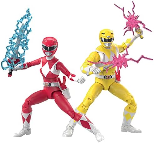 Hasbro Power Rangers Lightning Collection Mighty Morphin Yellow Ranger & Red Ranger ''Swap'' Jason & Trini Boom Comics 2-Pack 6-Inch Action Figures, (F6887)