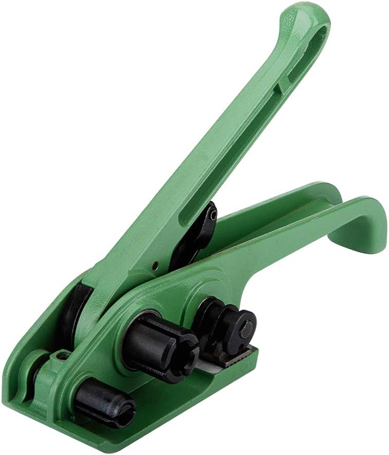 MYFAMIREA Heavy Duty Poly Strapping Tensioner and Cutter Manual Banding Tools Windlass for 1/2" -3/4" Width Polyester Polyproplyn Strap (Jungle Green)