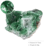 Natural Raw Fluorite Crystal Cluster Mineral Specimen for Collection, Madagascar Stone Green Fluorite Rough Geode Crystal for Meditation Home Office Decor, 0.11-0.22 lb