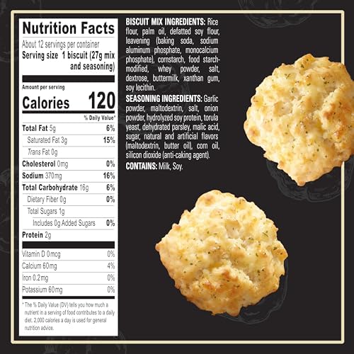 Red Lobster Gluten Free Cheddar Bay Biscuit Mix With Garlic Herb Seasoning, Cheddar Gluten Free Biscuit Mix, 11.36 Oz Box (Pack of 3)