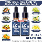 Beard Care Kit for Men-Nourish Soften Grooming Patchy Beard W/Vitamin Spray,Mustache Oil,Balm, Wash,Boar Bristle Brush,Wooden Comb,Scissors,Valentines Fathers Gifts for Men Dad Him Husband Boyfriend