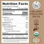 Morelli Squid Ink Pasta Linguine - Organic Black Pasta Noodles, Durum Wheat Semolina, Italian Nero Di Seppia Made in Italy - 8.8 oz / 250 g (Pack of 2)