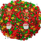 Christmas Santa Claus Sprinkles for Cake Decorating Gingerbread Man Sprinkles Red Green Sugar Sprinkle for Cake Decorations Cupcake Toppers Baking Cookie Decorating Ice Cream Celebrations