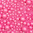 Sprinkles Edible Pink Pearl Sugar Sprinkles Candy 142g/5.01oz Mix Size Pink Pearls Baking Cupcake Toppers Cookie Ice Cream Decorations for Wedding Parties Valentines Day Halloween Christmas