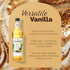 Monin - French Vanilla Syrup, Boxed, Versatile Flavor, Natural Flavors, Great for Coffees, Cocktails, Shakes, and Kids Drinks, Non-GMO, Gluten-Free (1 Liter)