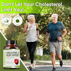 Heart Health Cholesterol Supplements - Cholesterol Health & Heart Support with Plant Sterols, Niacin & Garlic Powder.Vitamins Pills for Healthy Cholesterol and Healthy Heart.Two Months Supply.