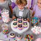48PCS Edible Vinyl Record Cupcake Toppers Record CD Cupcake Music Lover's Birthday Cake Drink Topper Decorations Rock and Rock and Roll Music Cake Decorations