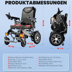 Electric Wheelchair ZENBON Lightweight Extra Wide Automatic Folding Motorized Wheelchairs for Seniors/Adults Motorized Mobility Device All Terrain 700W Power Wheel Chairs with Baskets 330Lbs