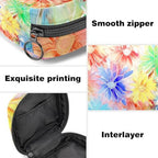 Sanitary Napkin Storage Bag,Period Bag,Pad Bag,Abstract Rainbow Color Flowers Daisy,Period Pouch