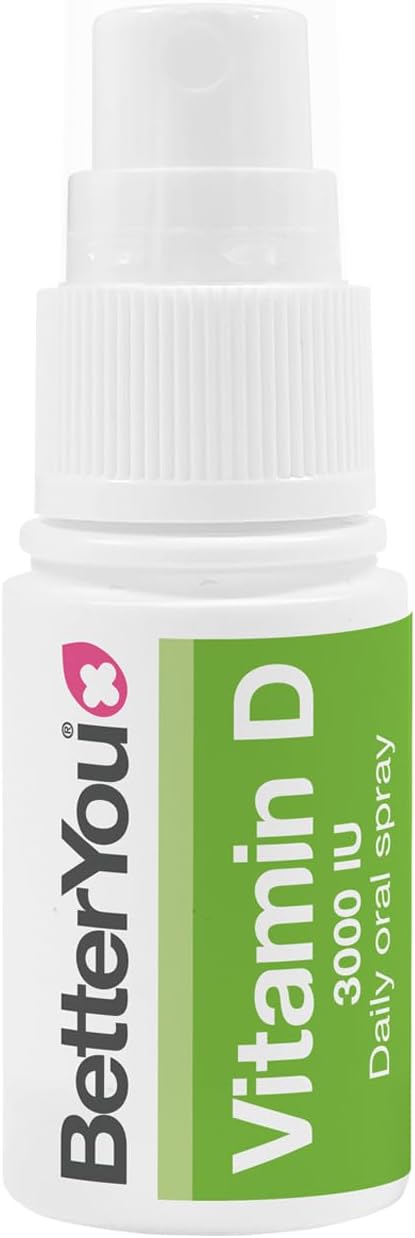 BetterYou D3000 Vitamin D Oral Spray - Convenient Alternative for Tablets - Promotes Strong Bones, Teeth and Immune System - Aids in Calcium Absorption - Natural Peppermint Flavor - 0.5 oz