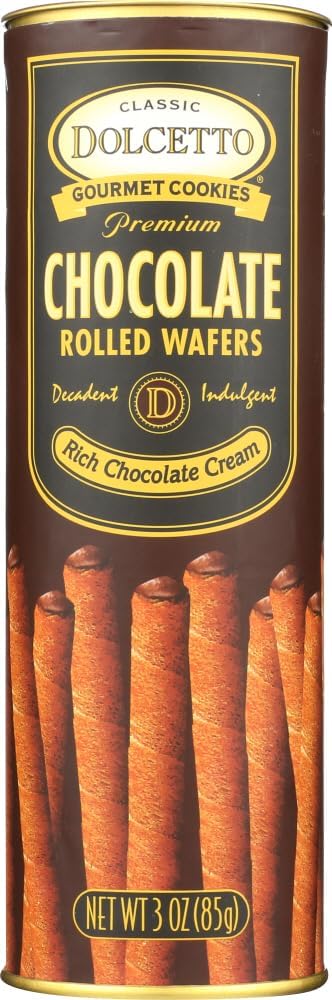 Dolcetto Chocolate Rolled Wafers 3 Oz. (Pack of 12)