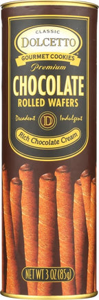 Dolcetto Chocolate Rolled Wafers 3 Oz. (Pack of 12)