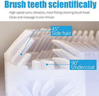 Ultrasonic Toothbrush for Adults Automatic Electric Toothbrush Portable Washable Soft Bristles 30s Automatic Timer Wireless Charging Dual-Use for Travel & Home