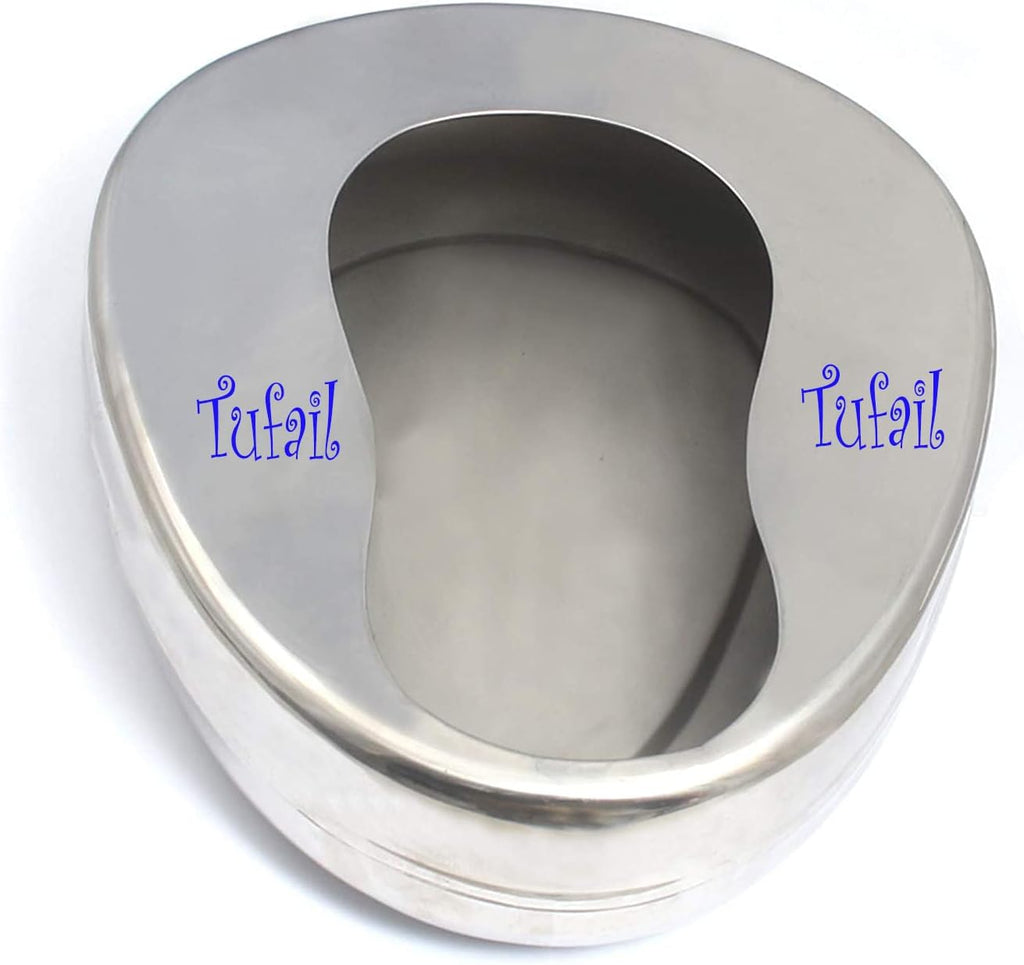 Bedpan for Women Men Elderly Female Male Bedridden Patient Hospital Home Bed Pan Emergency Device (Stainless Steel)