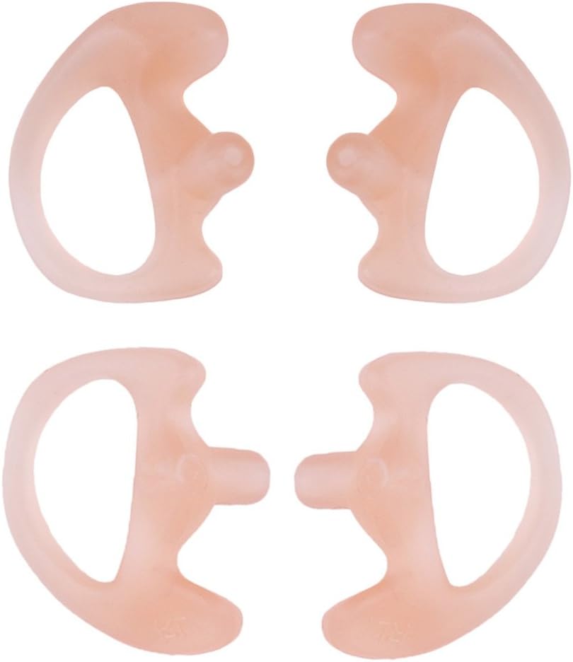 Replacement Earmold Earbud Earplug for M0torola Kenwood Two-Way Radio Air Acoustic Coil Tube Audio Kits (Pink, Large)