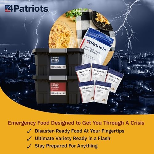 4Patriots 6-Month Survival Food Kit: Emergency Food Supply Designed to Last 25 Years, 1,376 Servings