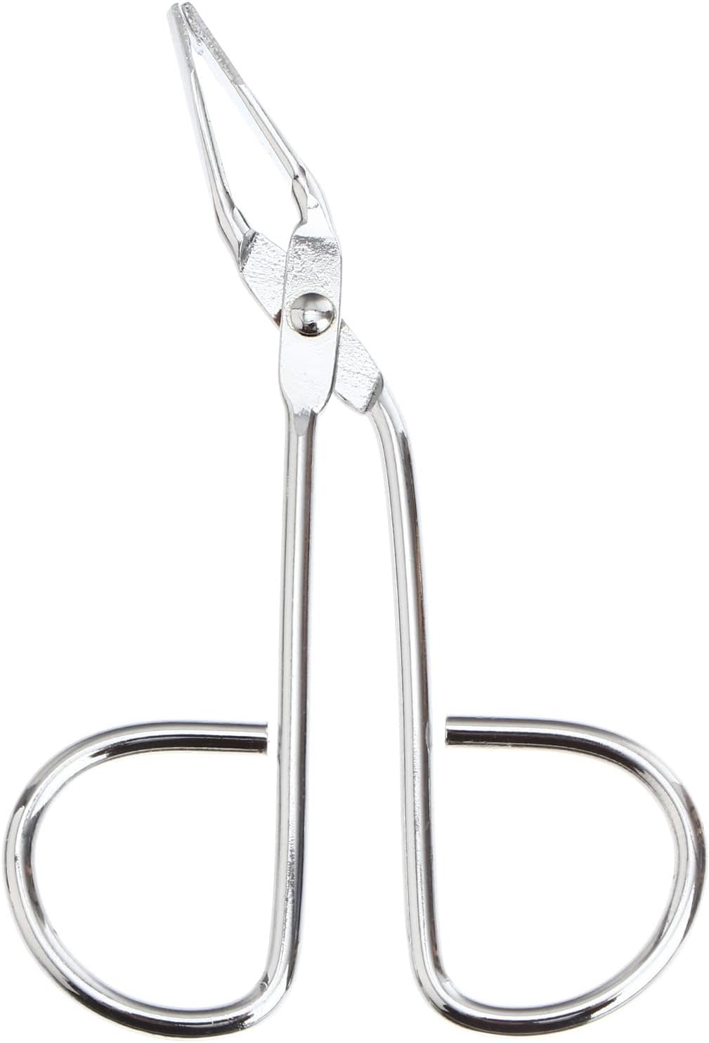 Stainless Steel Scissors-Shaped Eyebrow Tweezer Clip for Precision Hair Removal Silver Eyebrow Plucker Facial Hair Tweezer Durable and Stylish Grooming Tool