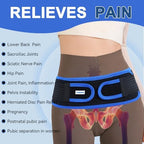 Sacroiliac SI Joint Hip Belt With 360°Anti-slip strips for Men and Women Adjustable Pelvic Support and Lower Back Brace Belt for Sciatica,Pelvis,Lumbar & Nerve Pain Si Joint(Universal)