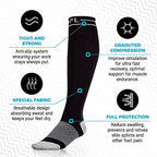 POWERLIX Compression Socks for Women & Men (Pair) for Neuropathy Swelling Pain Relief 20-30 mmHg Medical Knee-high Stockings