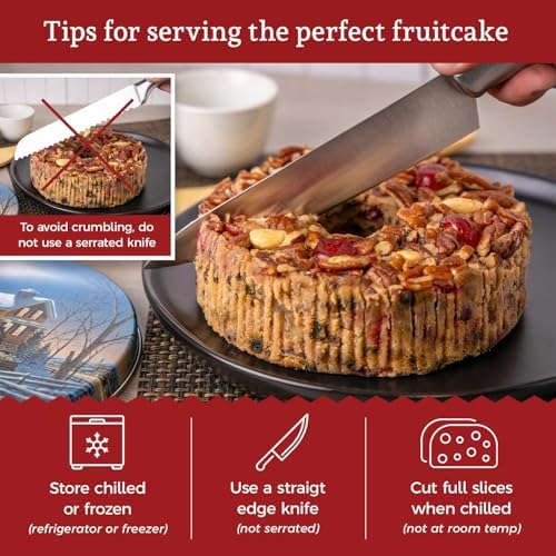 Beatrice Bakery Co. Original Fruitcake in Holiday Tin, Grandma's Old Fashioned Fruit and Nut Freshly Made, Brandy, Bourbon and Rum Fruitcake, Est. 1917 (32 oz Tin)