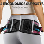 X-Shape Hip Brace - SI Joint & Sacroiliac Support Belt for Sciatica Pain Relief, Postpartum Recovery, Pelvic Stabilization - Breathable Two-Panel Design with 4 Silicone strips (Adjustable, L)
