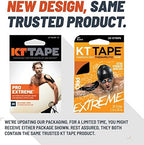 KT Tape Pro Extreme Therapeutic Elastic Kinesiology Sports Tape, 20 Pre Cut 10 inch Strips, 100% Synthetic Water Resistant Breathable, Pro & Olympic Choice, Sonic Blue