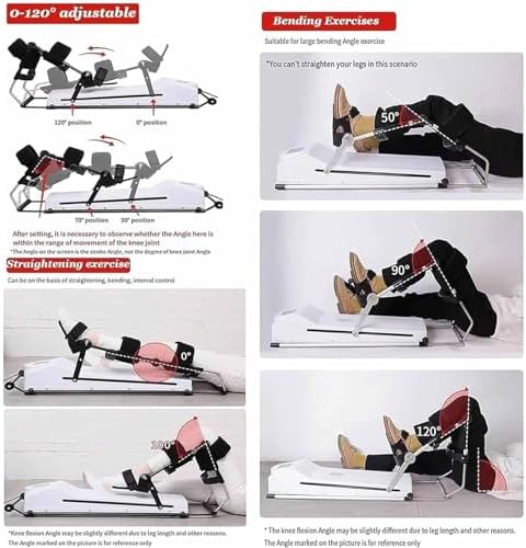 S,Wireless Knee Joint Rehabilitation Trainer, Home Use Lower Limb Knee Flexion and Extension Exercise Equipment, Adjustable 0-120° Lower Limb Traction Machine
