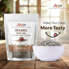 Jai Ho Certified Organic Urad Dal with Skin (Split Matpe Beans with Skin) 4 lb - USDA Organic | Non-GMO | Chemical-Free | Premium Quality Kosher