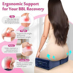 AOSSA BBL Pillow Brazilian Butt Lift Pillow After Surgery Seat Cushion Butt Pillow for Sitting Driving Post Recovery Booty Pillows Chair Butt Lift Buttocks Foam Cushion (Blue)