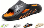 Men's Massage Slippers with Acupressure Nodes, Non-Slip Indoor Outdoor Sandals for Foot Pain Relief and Relaxation.