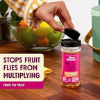 Aunt Fannie's FlyPunch Fruit Fly Trap for Indoor and Kitchen Use, Ready to Use, Made with Plant Based Ingredients, Safe Near Food, Each Bottle Lasts Up to 30 Days, Pack of 1