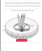 5PCS Mop Rotating Cotton Pads Replacement Cloth Spin for Wash Floor Round Squeeze Rag Cleaning Tools Household Microfiber