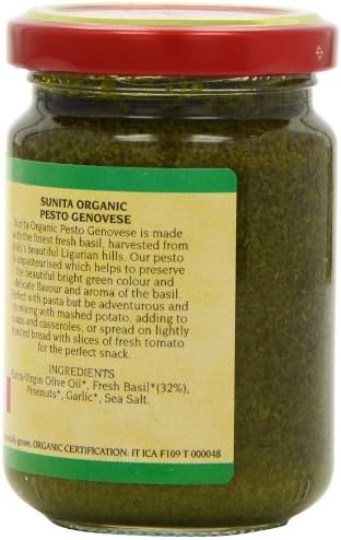 Sunita Organic Pesto Genovese 130 g (Pack of 3)