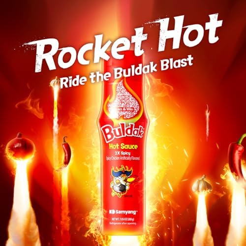 Samyang Buldak Hot Sauce - 2X Spicy, Korean Spicy Hot Chicken 2X Flavor Sauce [5.57 fl oz (200g) x 2 pack]