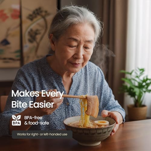 Senior ICare Chopstick Helper - Training Chopsticks for Adults, Beginners, Trainers or Learners, Right or Left Handed - Non-Slip, Reusable, Replaceable