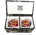Top Chi Premium Peony Baoding Balls. Chiming Chinese Health Balls for Hand Therapy, Exercise, and Stress Relief (Medium 1.6 Inch)