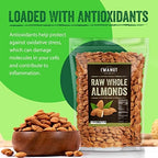 Raw California Almonds 16 oz (1 lb) | Natural | Whole | Batch Tested Gluten & Peanut Free | No PPO | Non-GMO | No Herbicide | Healthy Protein boost | Premium Quality | for Snacking, Baking, Cooking