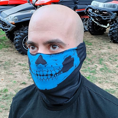 8 Pcs Skull Face Mask Balaclava Ghost Biker Bandana Motorcycle Headband Magic Scarf Dust proof Neck Warmer Winter Face Tube for Outdoor Sports
