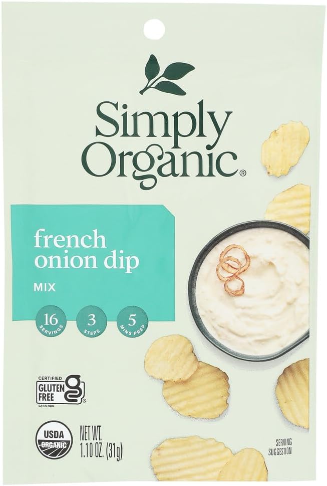 Simply Organic Dip Mix, French Onion, 1.1 Ounce (Pack of 12) by Simply Organic [Foods]