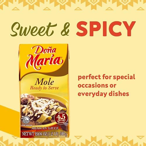 DONA MARIA Traditional Mole Ready To Serve, 19 oz (Pack of 3)