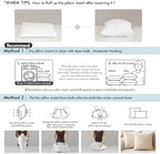 MIULEE Throw Pillows Inserts, Pack of 2 18x18 Inch 100% Virgin Fiber Filling Bed Couch Pillows