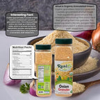 Rani Organic Granulated Onion (Pyaaz Granules) 16oz (1lb) 454g PET Jar ~ All Natural | Gluten Friendly | Vegan | NON-GMO | Kosher | No Salt or fillers | Indian Origin | USDA Certified Organic