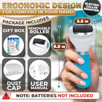 Electric Foot Callus Remover Tool | Batteries Not Included – High-Speed Foot Grinder with Easy-to-Replace Roller – On-the-Go Electric Callus Remover for Feet | Pedicure Tools for Feet Smoothing