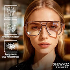 Blue Light Blocking Glasses Fake Nerd Clear Oversized Computer Lightweight Pilot Glasses Frame C8003