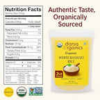 Darsa Organics White Basmati Rice (2lb) - USDA Organic Long Grain White Rice from India - Premium Aromatic & Fluffy Grains for Biryani & Pilaf - Non-GMO, Kosher, Vegan & Chemical-Free (Resealable Bag)