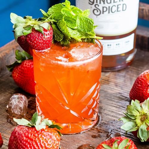 Locca Strawberry Syrup 12oz - Premium Boba Syrup, Coffee Flavoring Syrup Boba Tea Syrup Cocktail Strawberry Flavoring, Real Fruit Infused Shaved Ice Coffee Flavor Syrup for Strawberry Drinks