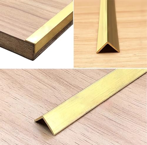 CMYUN Solid Brass Stair Edge Protector/Stair Nosing Strips, Indoor Outdoor Step Tread Edge Trim Guard, Non-Slip Stair Edging Trim/Transition Strip