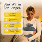 Qomfor XXL Large Hot Water Bottle with Faux Fur Cover – Cozy 3L Hot Water Bottle for Bed Warming, Pain Relief, Cramps & Back Pain – Durable, Safe, & Long-Lasting Water Hot Bottle for Sleeping (Grey)