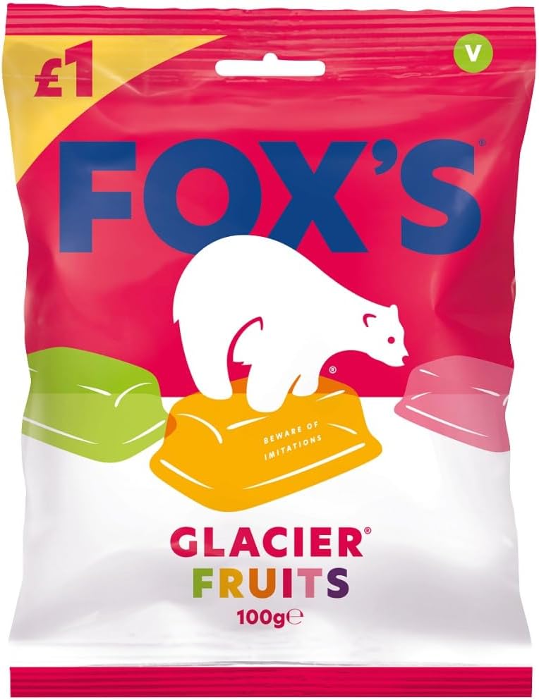 Foxs Glacier Fruits Bag, 3.52oz (100g) Pack of 3